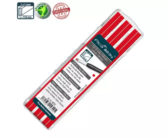 Стрижні запасні, 6031 для Pica BIG Dry, FOR ALL червоний колір, 12шт, фото  | SNABZHENIE.com.ua
