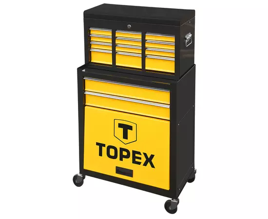 Візок для інструменту, 2 висувні ящики, велика полиця, надставка TOPEX (79R500), фото  | SNABZHENIE.com.ua