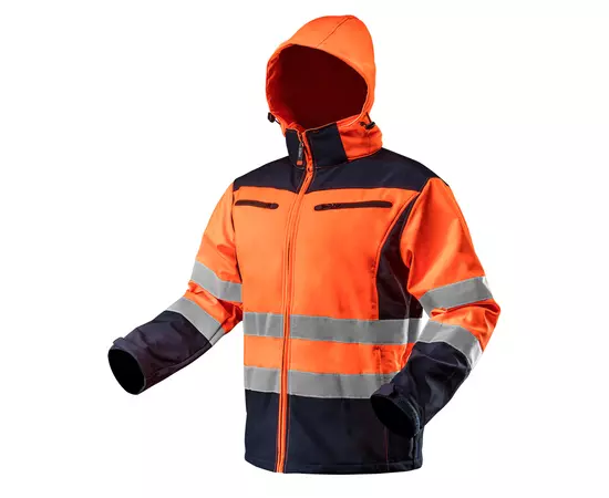 Куртка рабочая сигнальная softshell с капюшоном, оранжевая, размер M NEO (81-701-M), фото  | SNABZHENIE.com.ua