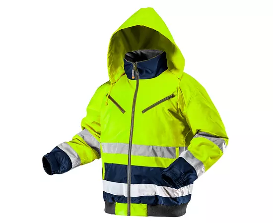Утепленная рабочая сигнальная куртка, желтая, размер L NEO (81-710-L), фото  | SNABZHENIE.com.ua