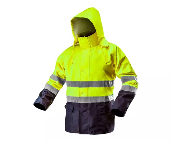 Сигнальна водостійка робоча куртка, жовта, розмір L NEO (81-720-L), фото  | SNABZHENIE.com.ua