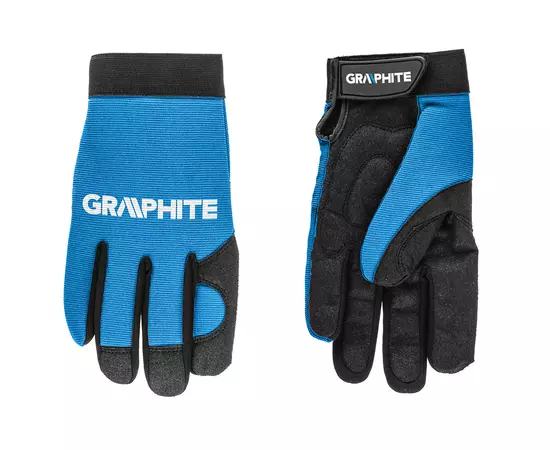 Рабочие перчатки 10", синтетическая кожа + эластичная ткань, CE GRAPHITE (97G100), фото  | SNABZHENIE.com.ua