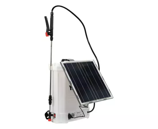 Оприскувач акумуляторний від сонячної батареї YATO, 12 В, 8 Агод, бак-16л, продуктивність-3.1 л/хв, фото  | SNABZHENIE.com.ua