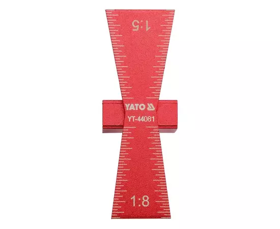 Шаблон розмічальний YATO контур &quot;ластівковий хвіст&quot; зі шкалою, 64х23х18 мм, фото  | SNABZHENIE.com.ua