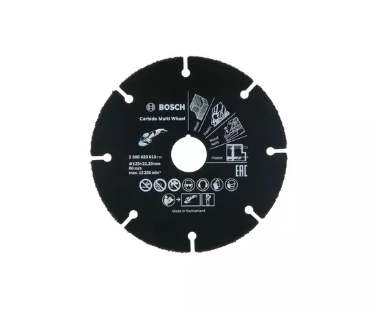 Твердосплавный отрезной круг 125 х 1,0 x 22,23 мм для древесины и пластика, прямой, Multi Wheel BOSCH (2608623013), фото  | SNABZHENIE.com.ua
