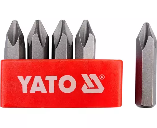 Биты отверточные ударные PH2, на кв. 5/16", 36 мм, набор 5 шт. YATO (YT-2810), фото  | SNABZHENIE.com.ua