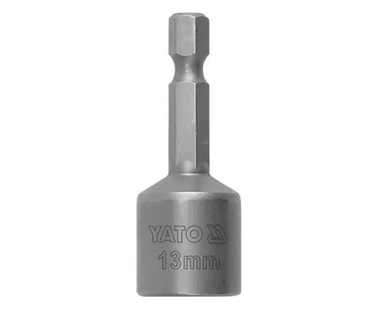 Насадка торцева магнітна 6-гранна YATO: HEX М13 x 48 мм. HEX Ø= 1/4&quot; [20/200/600], фото  | SNABZHENIE.com.ua
