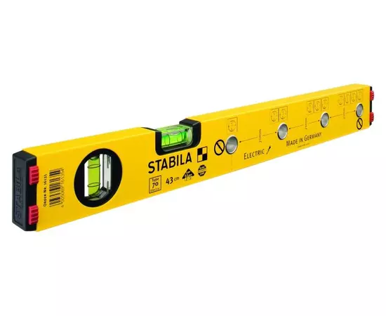 Уровень STABILA Type 70 Electric : L= 120 см, (для электромонтажников) 2 капсулы + колпачки, фото  | SNABZHENIE.com.ua