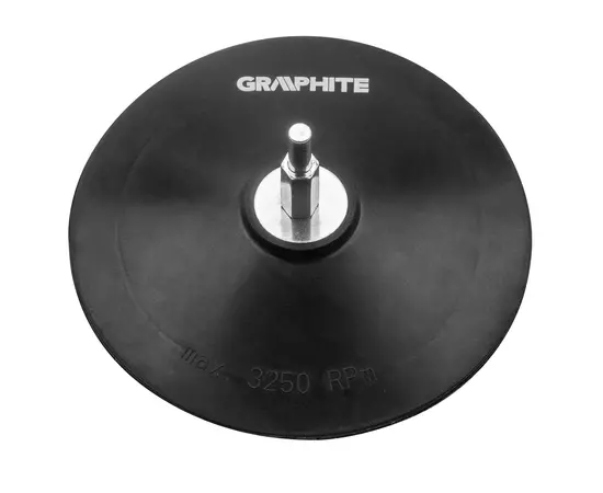 Еластичний диск на липучці 125 мм нерухомий GRAPHITE (55H823), фото  | SNABZHENIE.com.ua