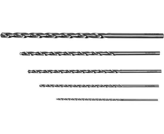 Свердла по металу довгі YATO: HSS, Ø = 3, 4, 5, 6, 8 мм, l = 150 - 240 мм, 5 шт., фото  | SNABZHENIE.com.ua