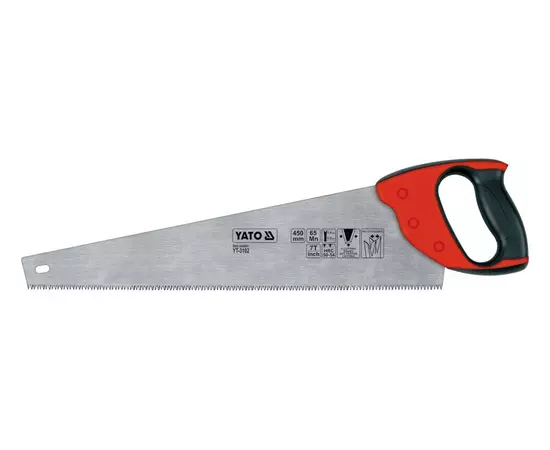 Ножовка по дереву, 7 зубцов/дюйм, длина 450 мм YATO (YT-3102), фото  | SNABZHENIE.com.ua
