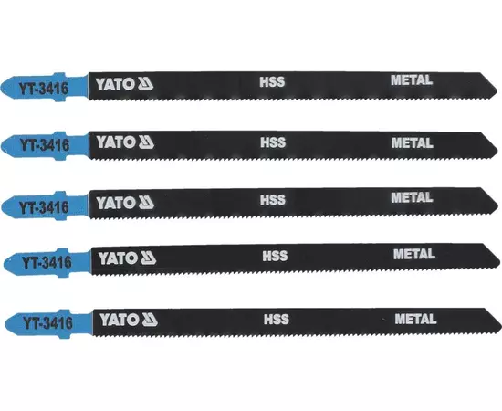 Полотно для электролобзика (металл), 21 TPI, длина 130 мм, набор 5 пр. YATO, фото  | SNABZHENIE.com.ua