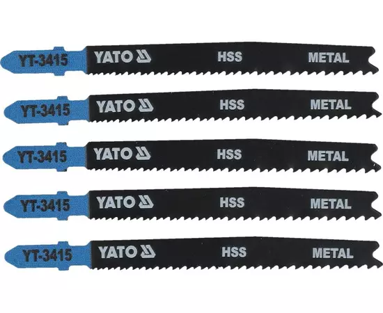 Полотно для електролобзика (метал), 24-10 TPI, довжина 100 мм, набір 5 ін. YATO, фото  | SNABZHENIE.com.ua