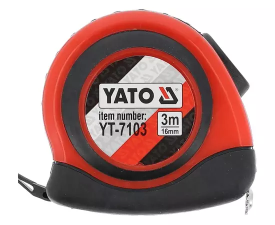 Рулетка з магнітним наконечником, нейл. покриття b = 16 мм, довжина 3 м YATO (YT-7103), фото  | SNABZHENIE.com.ua