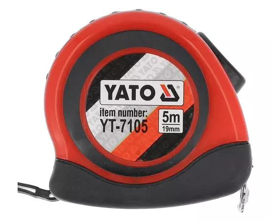 Рулетка з магнітним наконечником, нейл. покриття b = 19 мм, довжина 5 м YATO (YT-7105), фото  | SNABZHENIE.com.ua