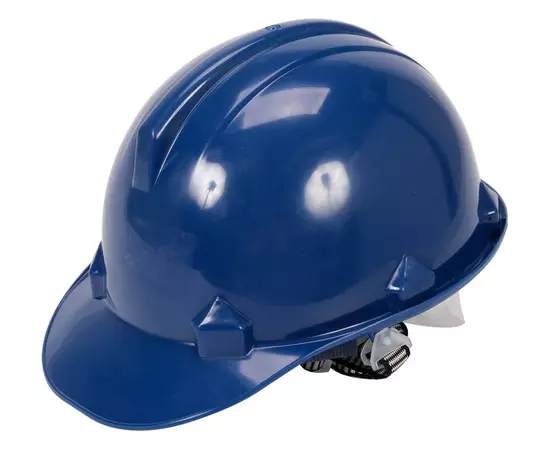 Каска для захисту голови VOREL синя з матеріалу HDPE, фото  | SNABZHENIE.com.ua