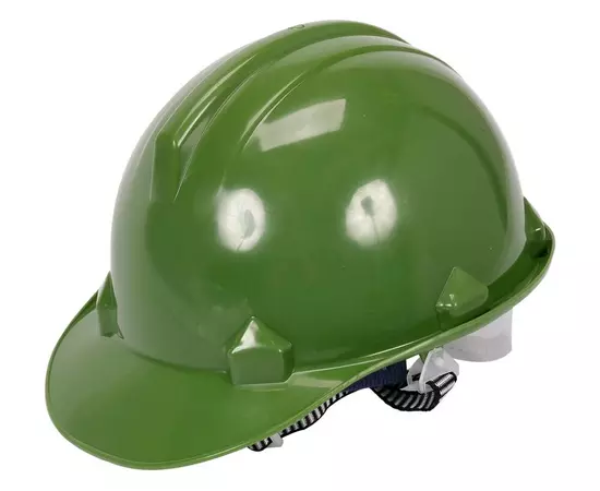 Каска для захисту голови VOREL зелена з матеріалу HDPE, фото  | SNABZHENIE.com.ua