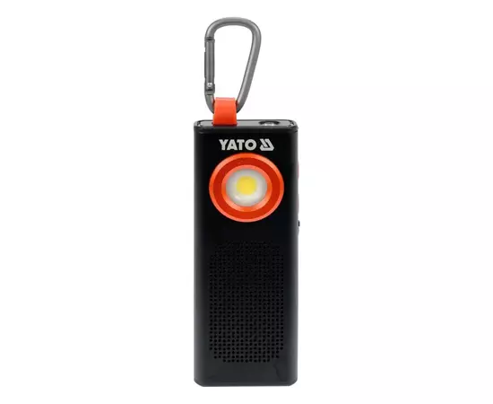 Ліхтар світлодіодний акумул. YATO Li-Po 3.7 В, 2000 mАГод, 500 Lm, 3 режими, зарядний USB пристрій, фото  | SNABZHENIE.com.ua