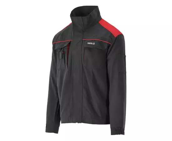 Куртка робоча COMFY YATO розмір S, чорно-червона, 7 кишень, 100% бавовна, фото  | SNABZHENIE.com.ua
