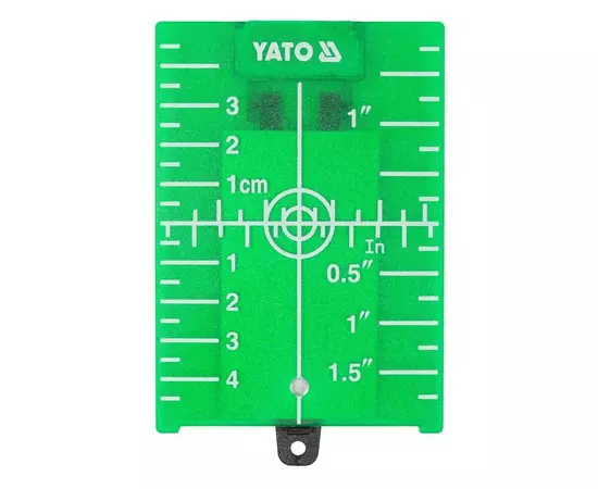 Пластина прицільна для нівеліра з лазерним зеленим променем YATO 105х 75х 3,2 мм, фото  | SNABZHENIE.com.ua