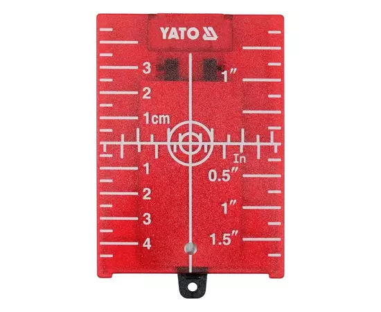 Пластина прицільна для нівеліра з лазерним червоним променем YATO 105х 75х 3,2 мм, фото  | SNABZHENIE.com.ua