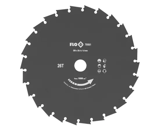 Ніж дисковий до бензокоси FLO, 250 мм, кріпильний ?= 25,4 мм [15/30], фото  | SNABZHENIE.com.ua