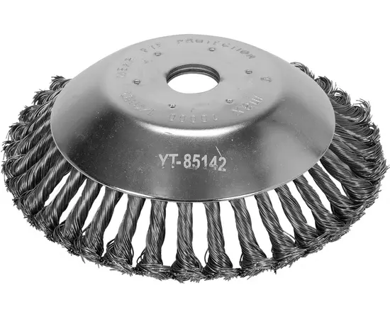 Щітка - крацовка дискова з плетеного дроту YATO Ø= 200/ 25,4 мм до газоно-коси, фото  | SNABZHENIE.com.ua