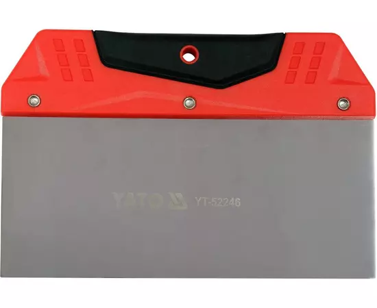 Шпатель для фінішного шпаклювання YATO, 200 мм t= 0.5 мм з нержавіючої сталі, фото  | SNABZHENIE.com.ua