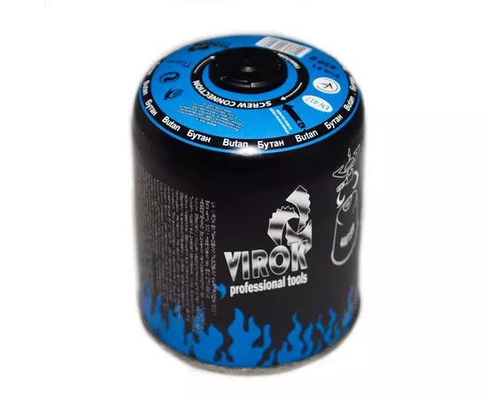 Балон газовий 1-разовий VIROK з різьбою (7/16) 450g/900ml. для плит/кемпінгу (EN417) [12], фото  | SNABZHENIE.com.ua
