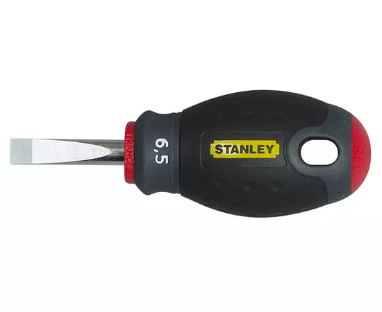 Отвертка короткая с прямым шлицем FatMax Stubby, шлиц 6,5 мм, стержень 30 мм STANLEY (0-65-404), фото  | SNABZHENIE.com.ua