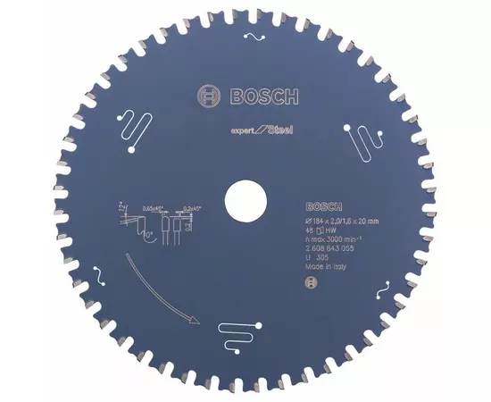 Пильный диск Expert for Steel 184 x 20 x 2,0 мм, 48 BOSCH, фото  | SNABZHENIE.com.ua