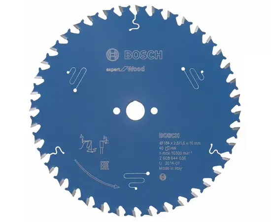 Пиляльний диск Expert for Wood 184 x 16 x 2,6 мм, 40 BOSCH, фото  | SNABZHENIE.com.ua