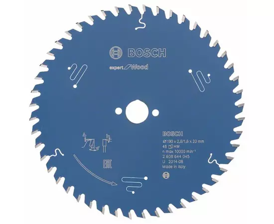 Пиляльний диск Expert for Wood 190 x 20 x 2,6 мм, 48 BOSCH, фото  | SNABZHENIE.com.ua