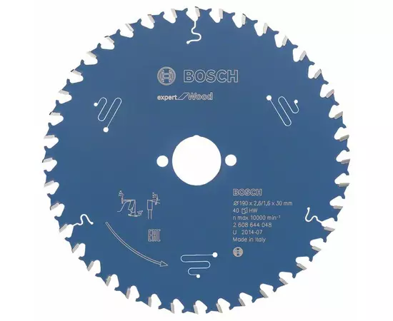 Пиляльний диск Expert for Wood 190 x 30 x 2,6 мм, 40 BOSCH, фото  | SNABZHENIE.com.ua