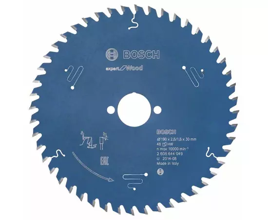 Пиляльний диск Expert for Wood 190 x 30 x 2,6 мм, 48 BOSCH, фото  | SNABZHENIE.com.ua