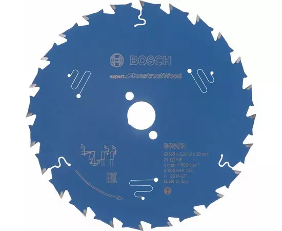 Пиляльний диск Expert for Construct Wood 165 x 20 x 2,0 мм, 24 BOSCH, фото  | SNABZHENIE.com.ua