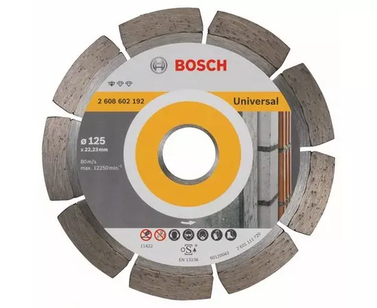 Алмазний відрізний круг 125 x 22,23 мм для обробки будматеріалів Standard for Universal BOSCH (2608602192), фото  | SNABZHENIE.com.ua