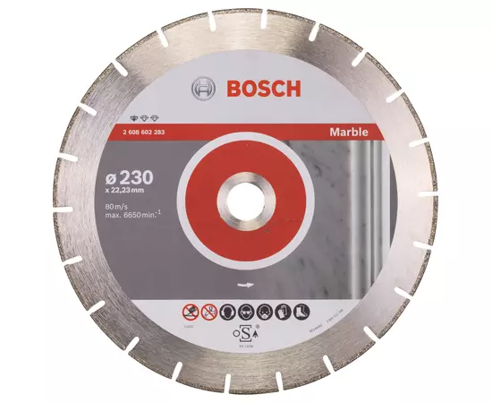 Алмазный отрезной круг 230 x 22,23 мм для обработки мрамора Standard for Marble BOSCH (2608602283), фото  | SNABZHENIE.com.ua
