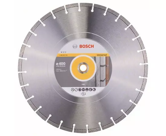 Алмазний відрізний круг 400 x 20/25,4 мм для обробки будь-яких будматеріалів Standard for Universal BOSCH (2608602550), фото  | SNABZHENIE.com.ua