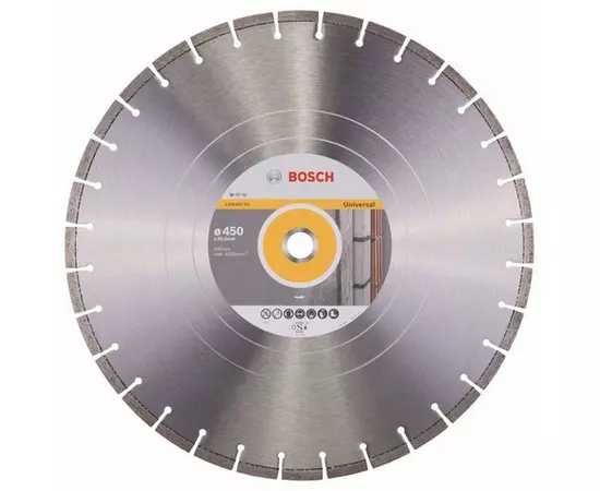 Алмазний відрізний круг 450 x 25,4 мм для обробки будь-яких будматеріалів Standard for Universal BOSCH (2608602551), фото  | SNABZHENIE.com.ua