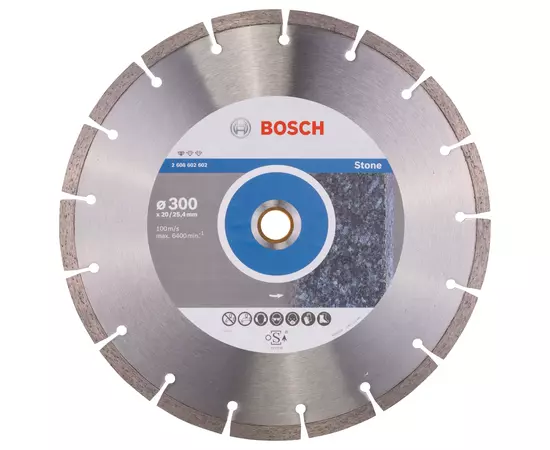Алмазний відрізний круг 300 x 20/25,4 мм граніт, натуральний камінь Standard for Stone BOSCH (2608602602), фото  | SNABZHENIE.com.ua
