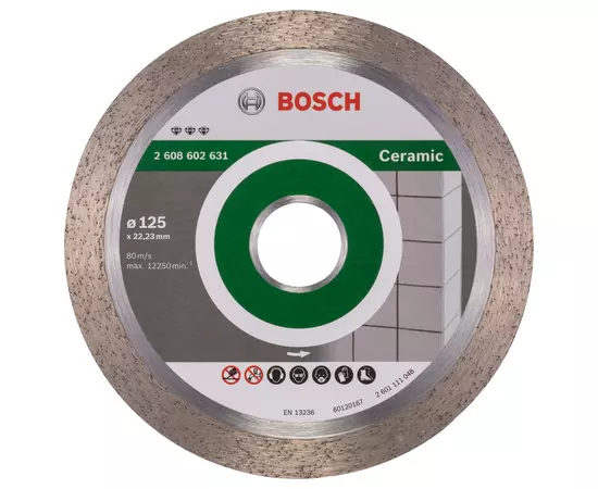 Алмазний відрізний круг 125 x 22,23 мм по кераміці, керамограніту Best for Ceramic BOSCH (2608602631), фото  | SNABZHENIE.com.ua