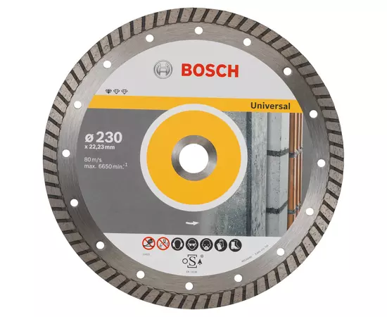 Алмазный отрезной круг 230 x 22,23 мм для любых стройматериалов Standard for Universal Turbo BOSCH (2608602397), фото  | SNABZHENIE.com.ua