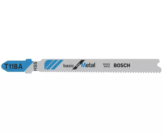 Пильне полотно для лобзика T 118 А Basic for Metal по металу 5 шт. BOSCH (2608631013), фото  | SNABZHENIE.com.ua