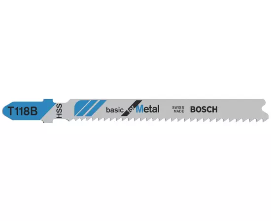 Пильне полотно для лобзика T 118 В Basic for Metal по металу 5 шт. BOSCH (2608631014), фото  | SNABZHENIE.com.ua