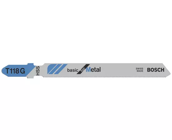 Пильное полотно для лобзика T 118 G Basic for Metal по металлу 5 шт. BOSCH (2608631012), фото  | SNABZHENIE.com.ua