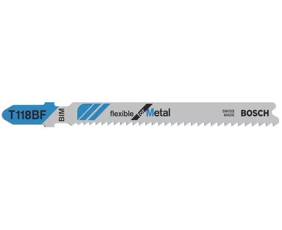 Пилка для лобзика T 118 BF Flexible for Metal по металлу 5 шт. BOSCH (2608634503), фото  | SNABZHENIE.com.ua