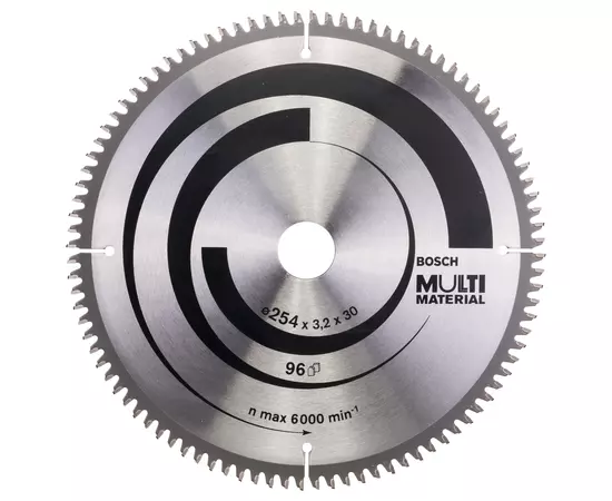 Пильний диск 254 x 30 мм, Z 96 для обробки алюмінію та дерева Multi Material BOSCH (2608640451), фото  | SNABZHENIE.com.ua