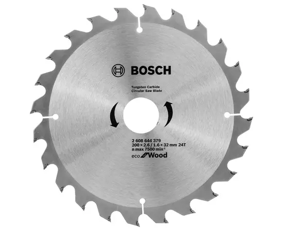 Пильний диск 200 x 32 мм, 24 T по дереву ECO Wood BOSCH (2608644379), фото  | SNABZHENIE.com.ua