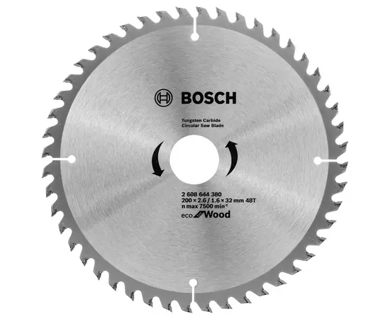Пильний диск 200 x 32 мм, 48 T по дереву ECO Wood BOSCH (2608644380), фото  | SNABZHENIE.com.ua